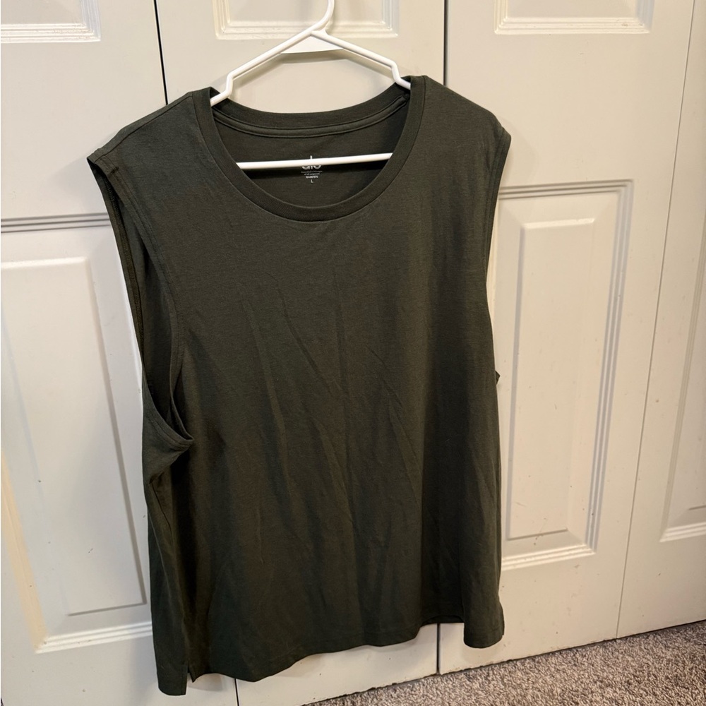 ALO Yoga Dark Green Tank Top